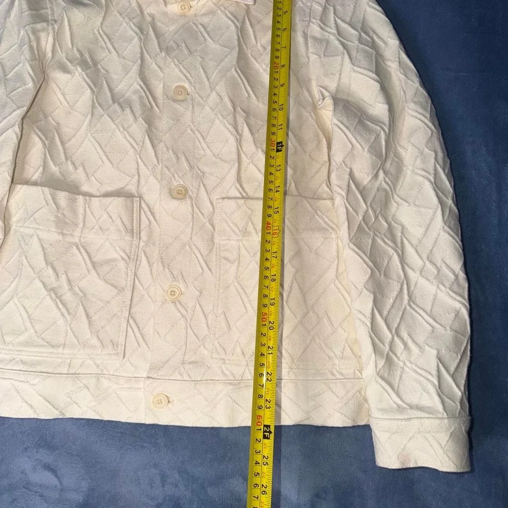 Zara cream quilted diamond pattern jacket